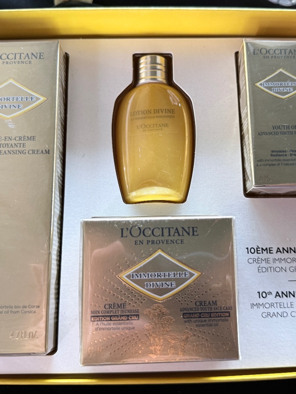 Rare L’Occitane Immortelle Divine 10th Anniversary Grand Cru Edition Gift Set
